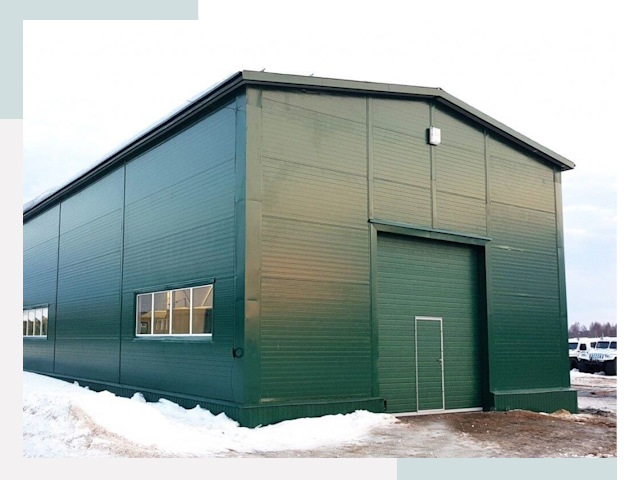 Двускатные ангары в Славгороде