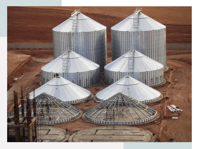 Строительство зерновых силосов в Славгороде