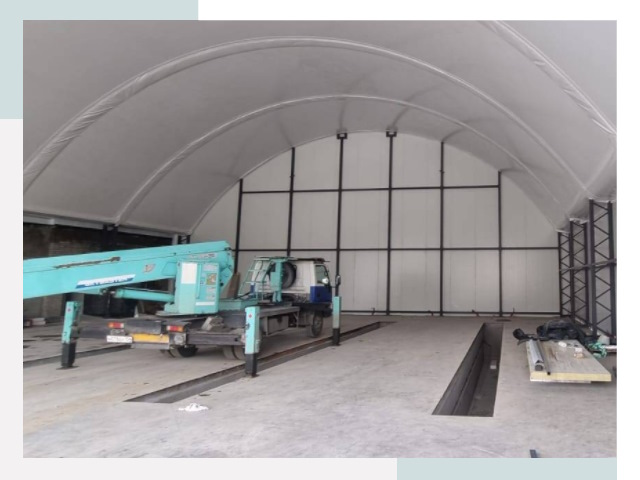 Внутреннее оснащение ангаров в Славгороде